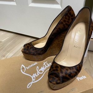 Christian Louboutin Leopard Wedges